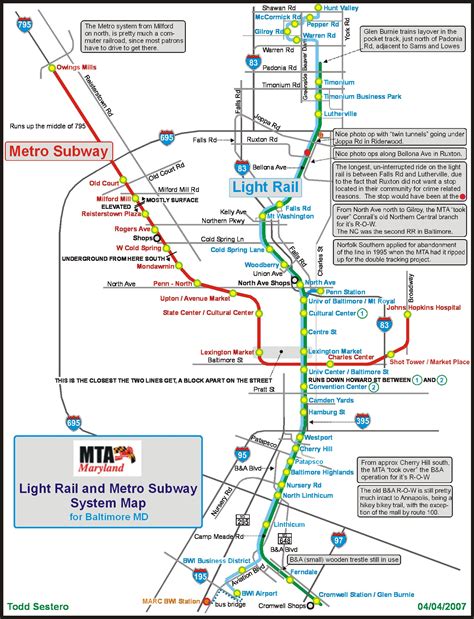 Baltimore Metro Subway Stations