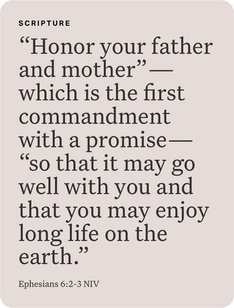 Ephesians 62 3 “honor Your Father And Mother”—which Is The First