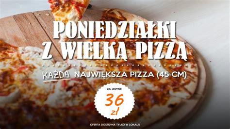 Poniedziałki z Wielką Pizzą Pizza Plus W Zabrzu na Zaborzu pyszna