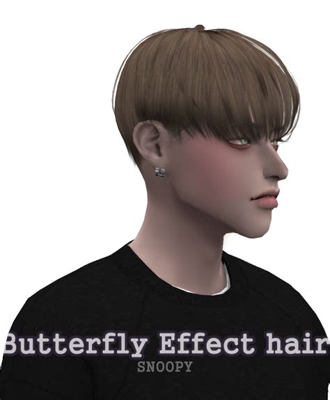 Snoopy Butterfly Effect Hair Sims Hair Sims 4 Hair Male Skater