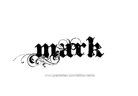 Mark Name Tattoo Designs