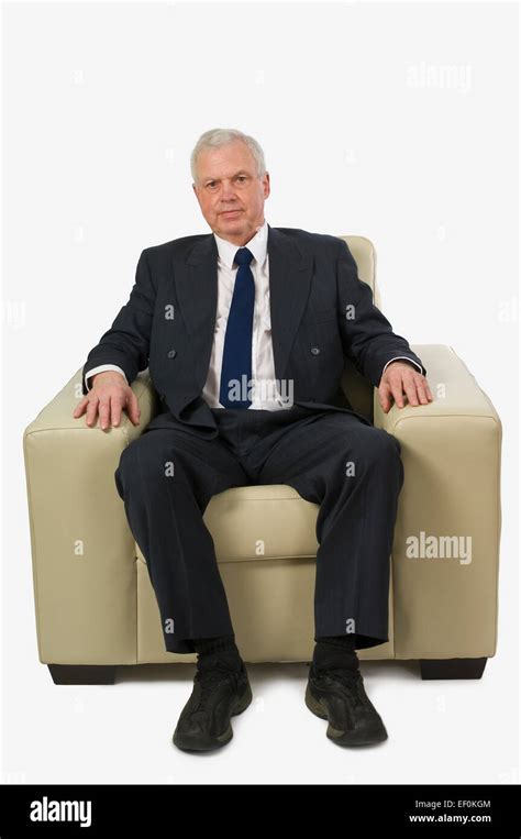 Man Sitting Chair Suit Full Portrait Hi Res Stock Photography And