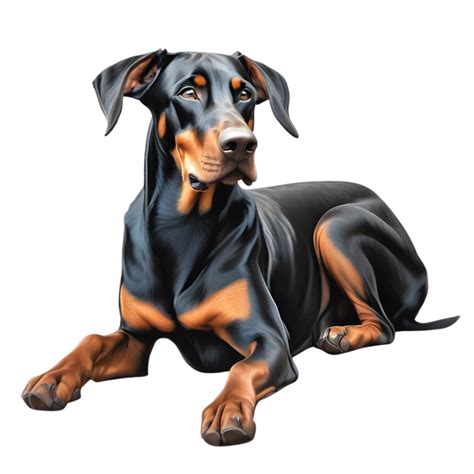 Ai Generated Color Pencil Sketch Of A Doberman Pinscher Ai Generated 35592969 Png