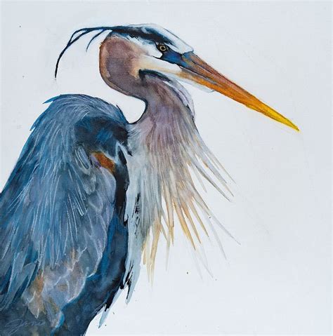 Great Blue Heron 1 Original Fine Art By Jani Freimann Heron Art