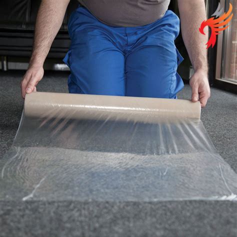 Clear Polythene Carpet Protector Film Self Adhesive 25m X 60cm
