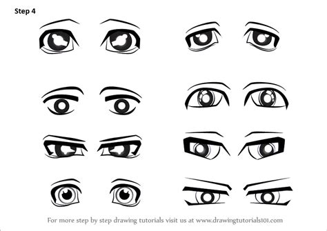 How To Draw Anime Eyes Male Eyes Step By Step
