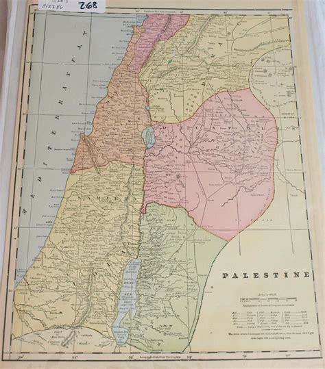 Iliffs Imperial Atlas Of The World Map Of Palestine With Half Page Of