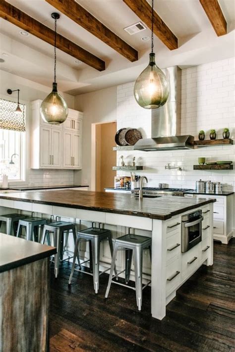 36 Inviting Kitchen Designs With Exposed Wooden Beams Digsdigs