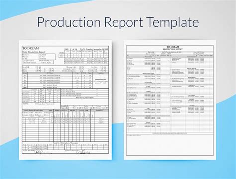 Production Report Template For Excel Free Download Sethero