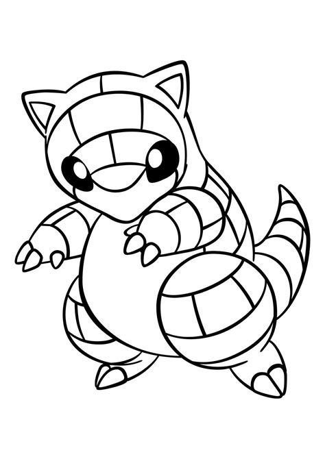 Pokemon Sandshrew Coloring Sheets Pokemon Coloring Pages Pokemon