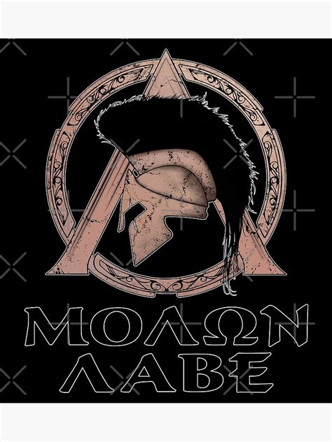 Molon Labe Poster By Nicgraygraphic Redbubble