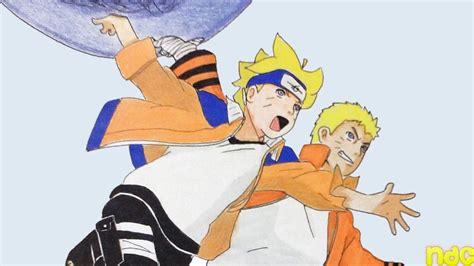 Speed Drawing Naruto And Boruto Uzumaki Doing The Rasengan