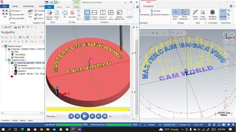 How To Create Mastercam Engraving Tool Path Engraving Youtube