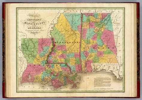 Map Of Louisiana Mississippi And Alabama David Rumsey Historical Map