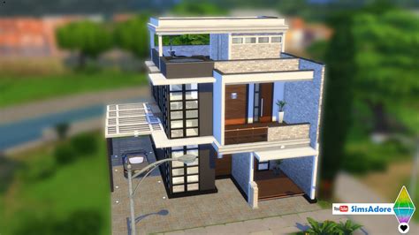 Mod The Sims No Cc Modern House Modernica Small Lot Sims 4