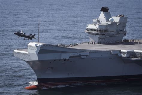 First F 35bs Operate Off Of Hms Queen Elizabeth As Uk Works Toward A
