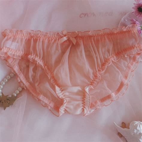 2022 Sweety Men Bow Knot Pink Gays Underwear Floral Lace Pouch Sissy Panties Bikini Brief Sheer Jpeg