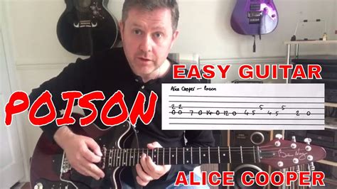 Easy Guitar Poison Alice Cooper Guitar Lesson Youtube