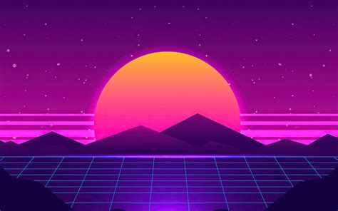 1920x1200 Synthwave Sun Mountains 4k 1080p Resolution Hd 4k Wallpapers