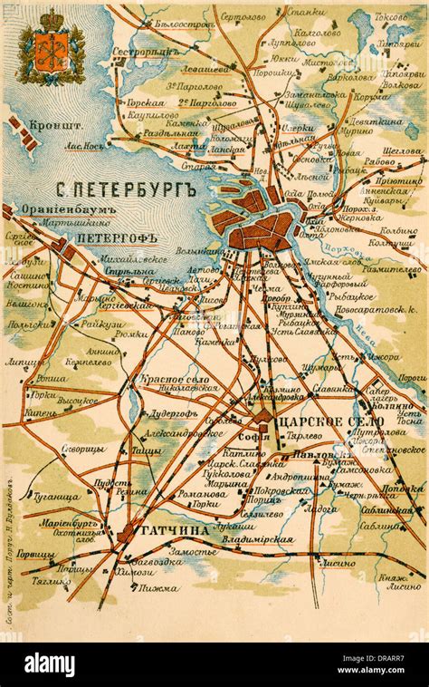 Map Of St Petersburg Hi Res Stock Photography And Images Alamy