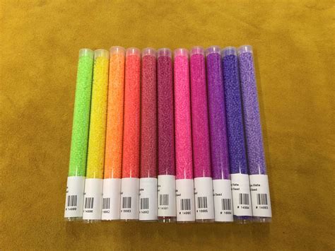 Japanese Matte Neon Seed Beads 110 Frosted Seed Beads