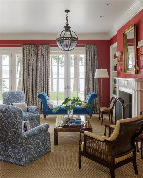 Classic Red Living Room Is Comfortable Sophisticated Hgtv
