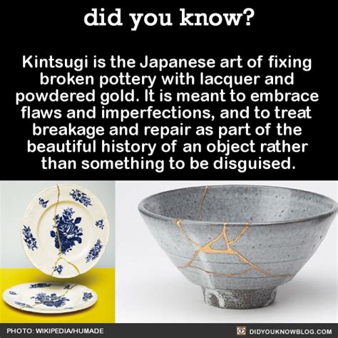 Rather than disguising the breakage, kintsugi restores the broken item incorporating the broken pieces are glued back together using urushi lacquer, derived from the sap of the chinese lacquer tree. kintsugi on Tumblr