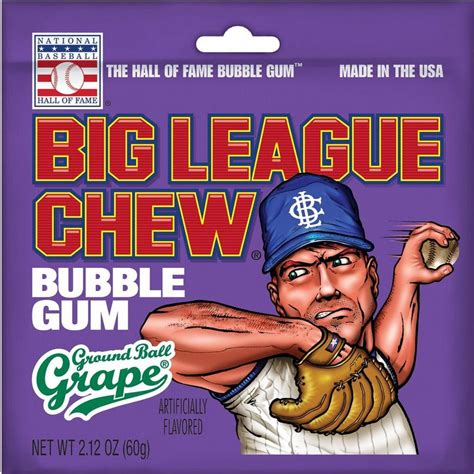 Big League Chew Bubble Gum 212oz Ground Ball Grape Party City