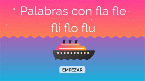 Palabras Con Fla Fle Fli Flo Flu