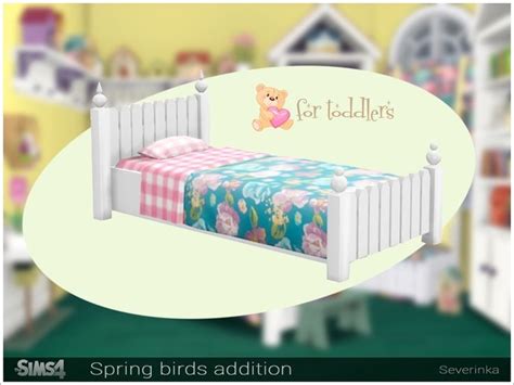 Bed For Toddlers Found In Tsr Category Sims 4 Kids Furniture