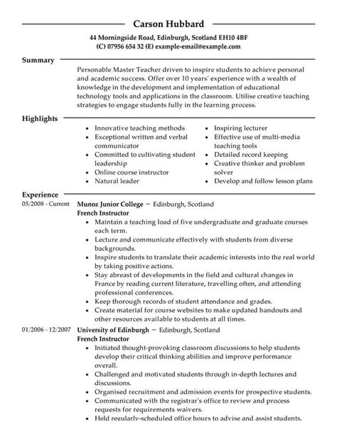 Professional Master Teacher Resume Examples For 2023 Livecareer