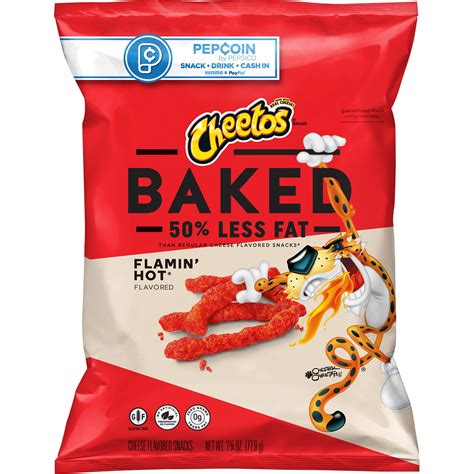 Hi Cheetos Baked Flamin Hot Cheese Flavored Snacks 275 Oz Bag