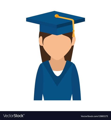 Student Graduated Avatar Icon Royalty Free Vector Image