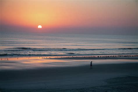 Daytona Beach Sunrise With Person Photograph By Diane Pratt Fine Art