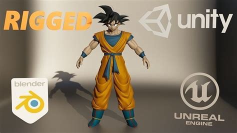 3d Model Goku Rigged Dragon Ball Z Character Vr Ar Low Poly Cgtrader