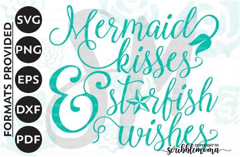 Mermaid Kisses svg, Mermaid SVG, Mermaid Cut File ...