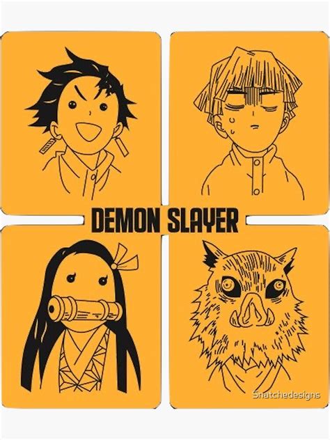 Demon Slayer Sticker By Snatchedesigns Redbubble