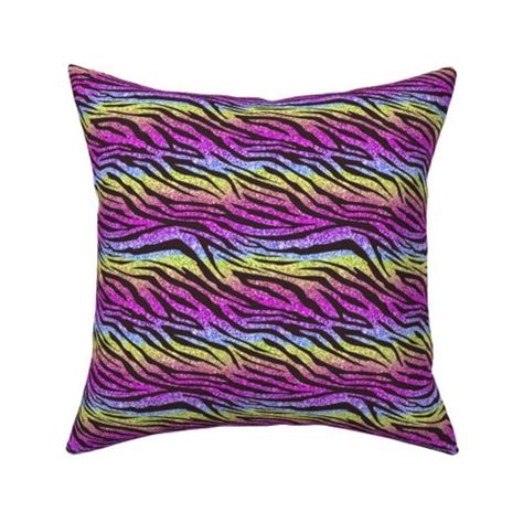 Zebra Rainbow Background Confetti Fabric Spoonflower