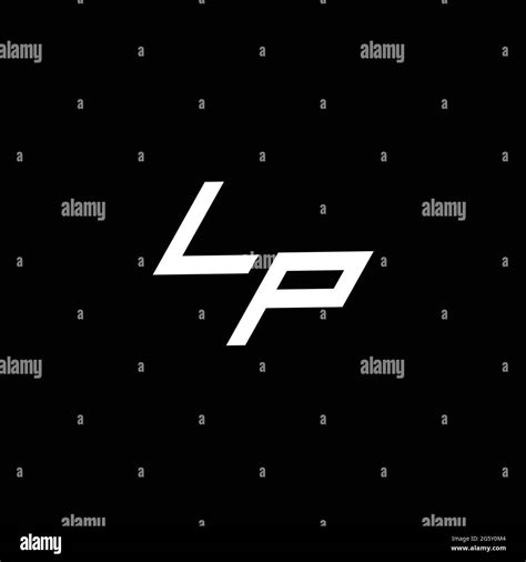 Lp Logo Monogram With Up To Down Style Modern Design Template Isolated On Black Background Stock