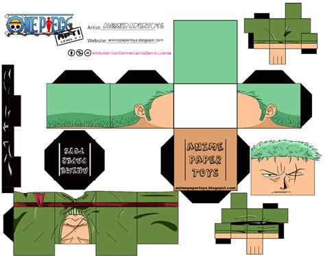 Adels Book Cube Paper Craft Anime One Piece