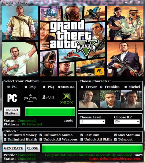 With this complete gta san andreas cheats guide, we list down every possible cheat exist for every console, smartphone, and tablets. Grand Theft Auto V Hack - Unlimited Money, Health, Ammo ...