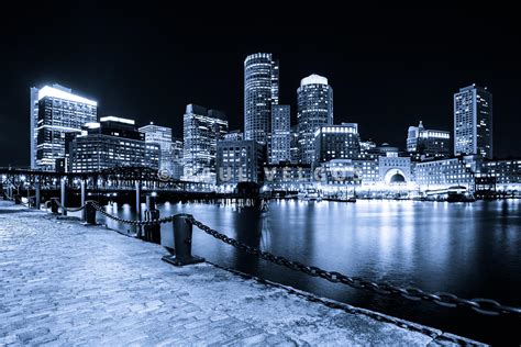 Wall Art Print And Stock Photo Boston Skyline At Night High Resolution