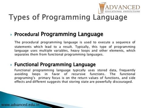 Programming Languages Ms Harsha