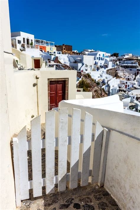 Santorini Oia Town On The Cliff Stock Image Image Of Dome House