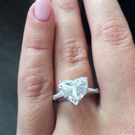 Platinum 296ct Heart Shape Diamond Engagement Ring