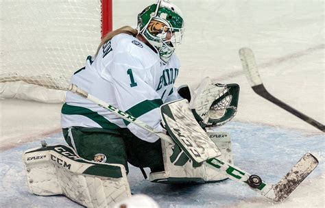 Around The Rinks Hannah Hogenson Rules With 56 Saves For First College