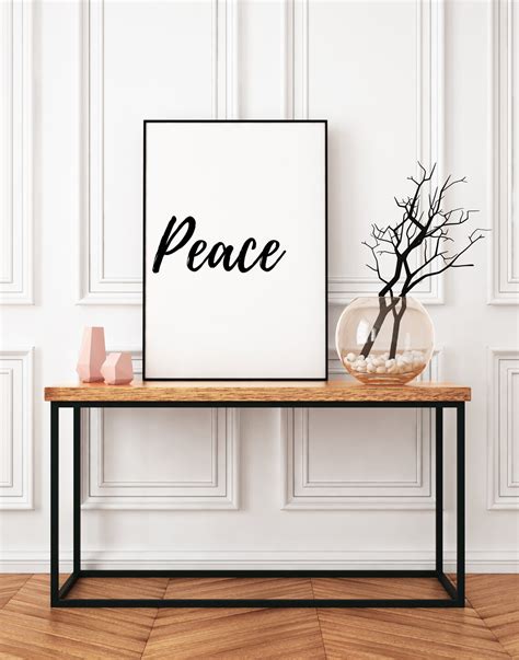 Peace Inspirational Digital Print I Wall Decor I Home Decor I Etsy