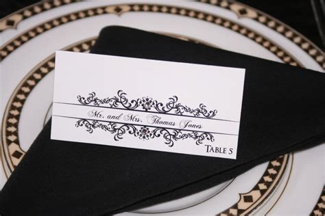 Classic Wedding Place Cards Too Chic And Little Shab Design Studio Inc