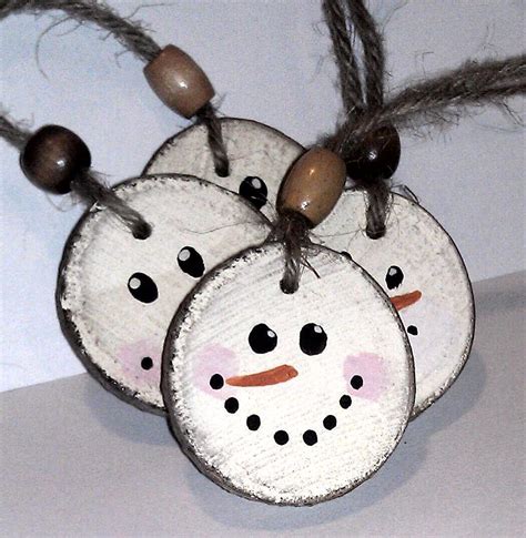 23 Diy Wooden Snowman Ornaments Justbreathejustlook