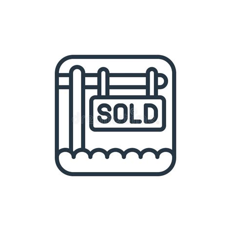 Sold Icon Vector From Sales Concept Thin Line Illustration Of Sold